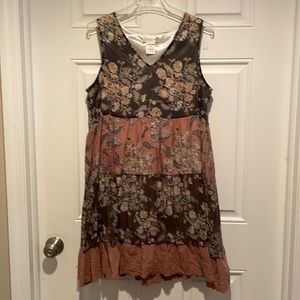 Paisley Vine size medium, fully lined peasant dress